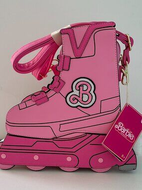 Loungefly Barbie Roller Skate Crossbody Bag Pink Novelty NWT Movie Collection